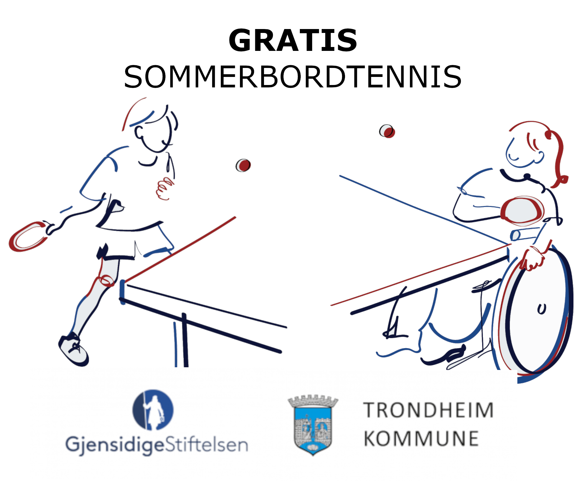 Gratis bordtennis for alle barn og unge i sommer i Trøndelag!