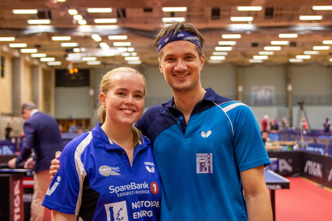 Nora Bagner Nilsen og Lars Rønneberg vant NM-gull i mixed double