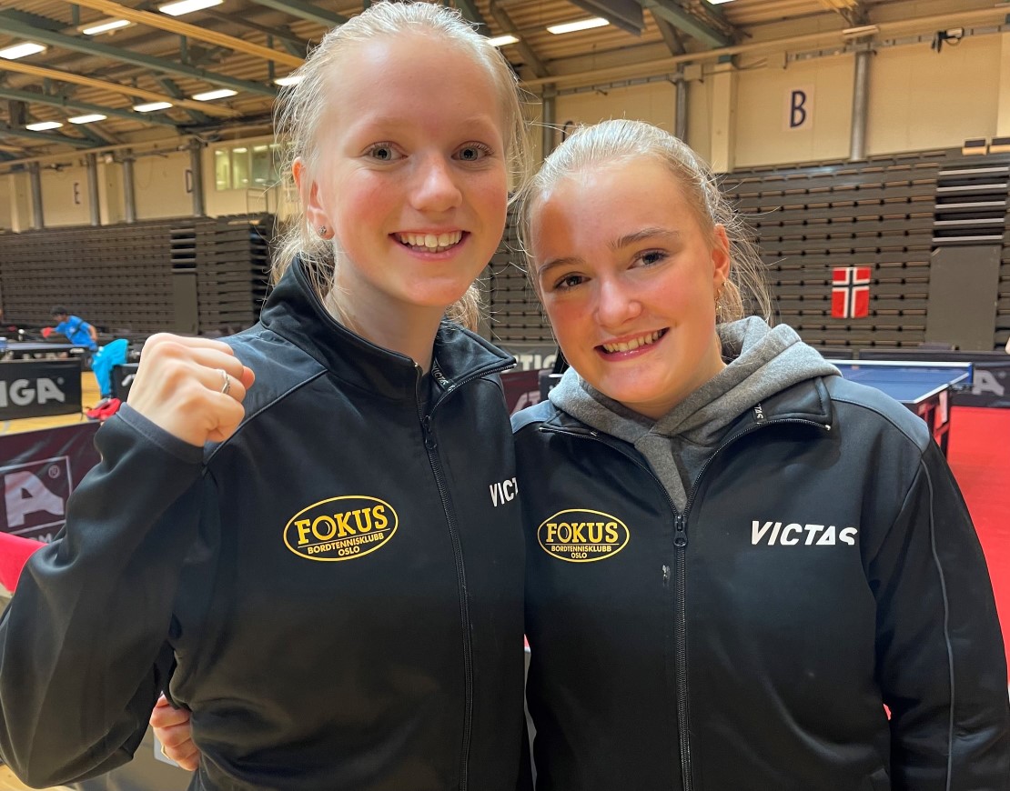 NM-gull i jenter double til Christine Kalvatn og Filippa Skjøld-Hinze, Fokus BTK. Foto: Ghassan Chaer