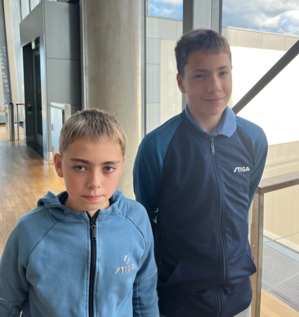 Cedric og Kajus på vei til Strasbourg