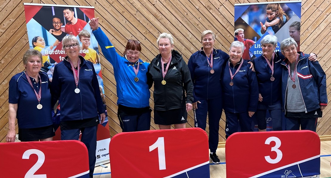 NM-gull til Mette Knudsen og Britt Gjelseng i Damer Double 60