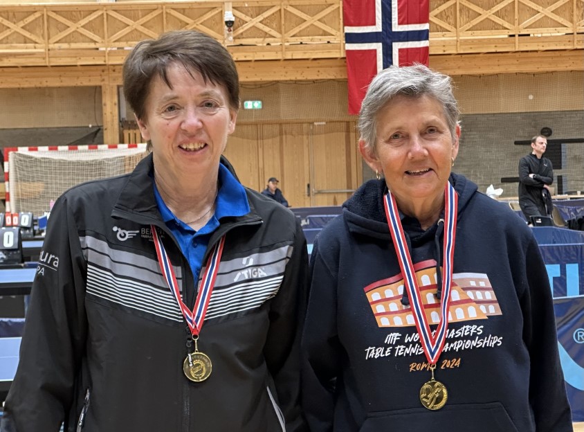 Gina Hundven og Bente Ulstein er norgesmestre i damer double 60