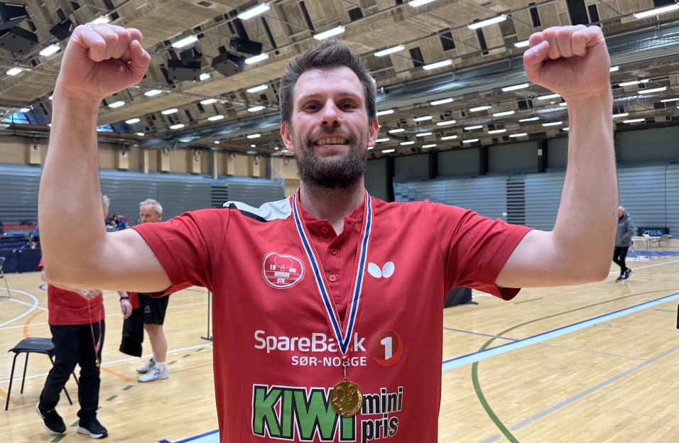 NM-tittelen i herrer single 40 gikk til Joachim Sørensen