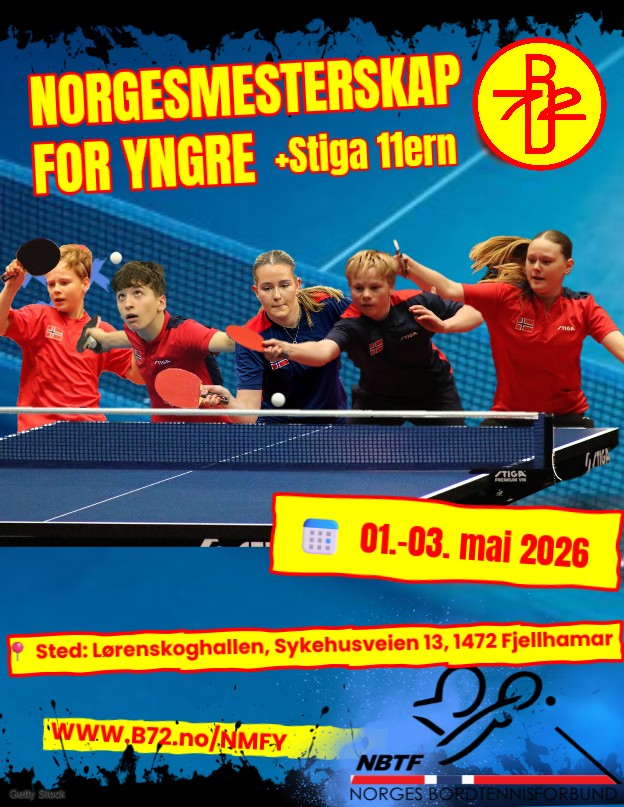 SLIK SPILLES NM FOR YNGRE OG STIGA 11'ERN