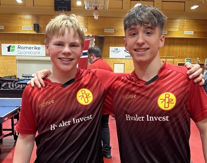 Sebastian Konow og Lasse Bekkebråten norgesmestere i gutter double