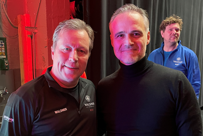 Fred Radenbach sammen med Jan-Ove Waldner under Waldner Cup I Oslo.
Foto: Kevin Johansen