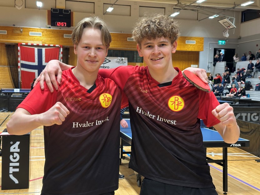 Mathias Halvorsen og Filip Dagslett norgesmestere i herrer junior double