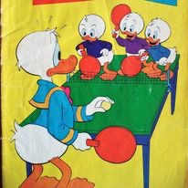 Donald Duck og nevøane har også prøvt brodtennis.