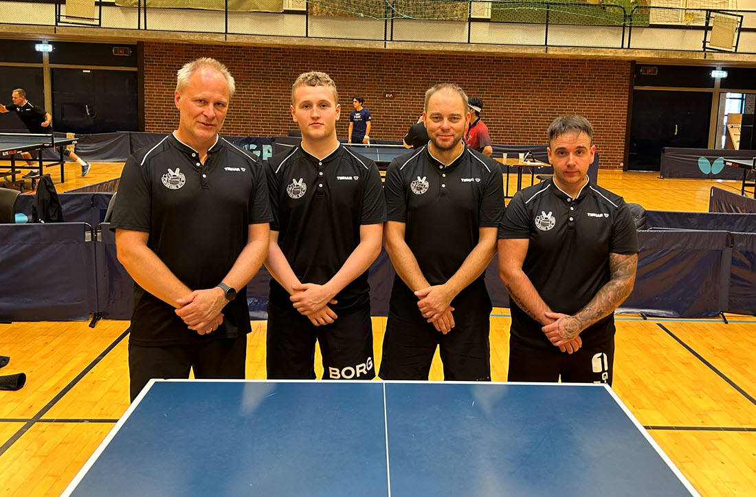 Laksevåg 2 med sterk tropp i helga. Fra v. Bent Hovden, Sander Holmelid, Eric NIlsen og Raymond Kleivedal.